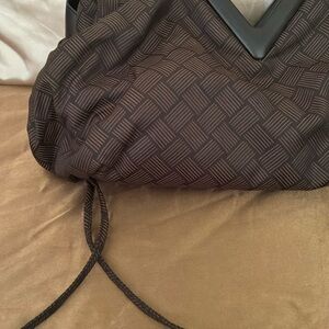 Bottega Veneta Dark Brown Patterned Clutch